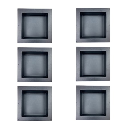 American Built Pro Shower Niche Tile Template, Square Plastic, 6PK SN1212 P6